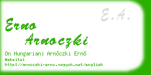 erno arnoczki business card